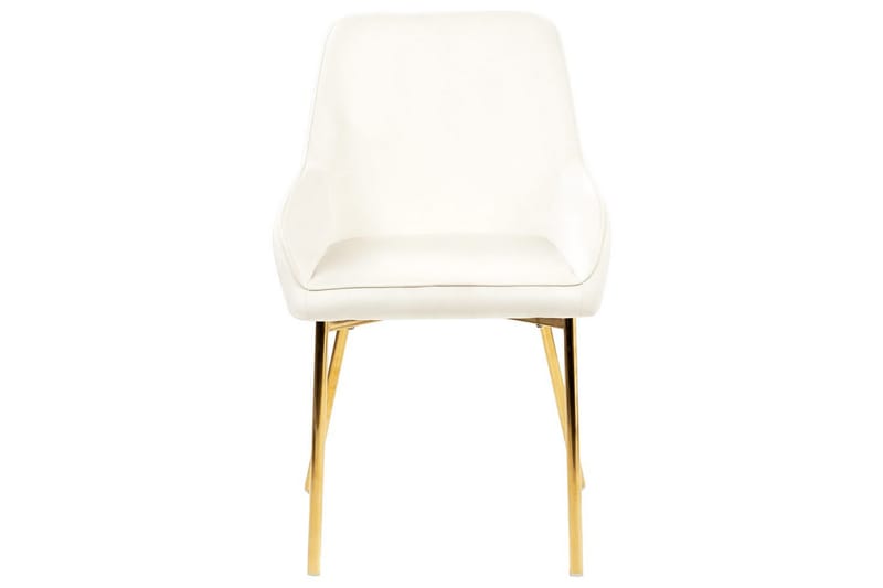 Set med 2 matstolar Loverna - Vitt, guld/Sammet - Möbler - Stolar & fåtöljer - Matstol & köksstol