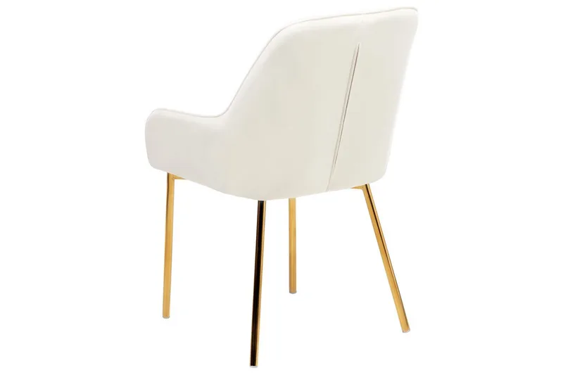 Set med 2 matstolar Loverna - Vitt, guld/Sammet - Möbler - Stolar & fåtöljer - Matstol & köksstol
