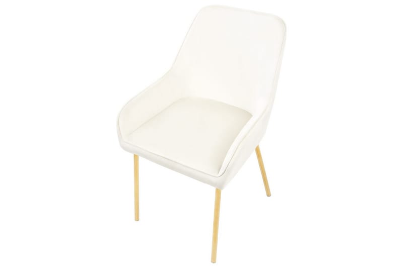 Set med 2 matstolar Loverna - Vitt, guld/Sammet - Möbler - Stolar & fåtöljer - Matstol & köksstol