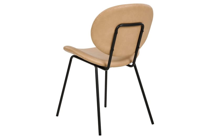 Set med 2 matstolar Luana - Beige, svart/Konstläder - Möbler - Stolar & fåtöljer - Matstol & köksstol