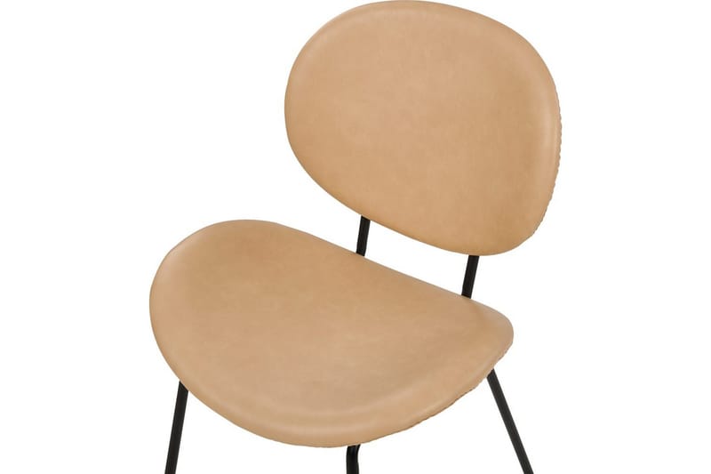 Set med 2 matstolar Luana - Beige, svart/Konstläder - Möbler - Stolar & fåtöljer - Matstol & köksstol