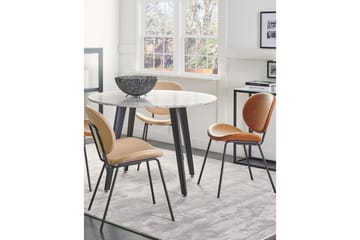 Set med 2 matstolar Luana - Beige, svart/Konstläder - Möbler - Stolar & fåtöljer - Matstol & köksstol