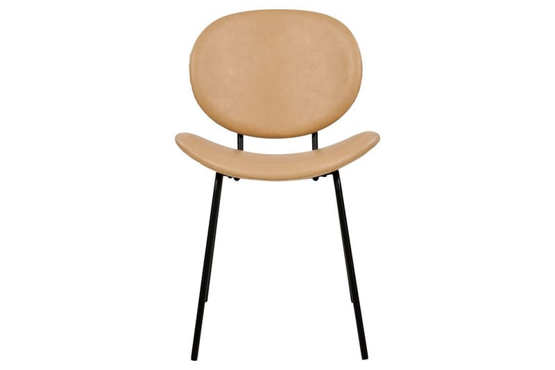 Set med 2 matstolar Luana - Beige, svart/Konstläder - Möbler - Stolar & fåtöljer - Matstol & köksstol