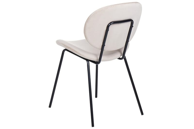 Set med 2 matstolar Luana - Beige, svart/Sammet - Möbler - Stolar & fåtöljer - Matstol & köksstol