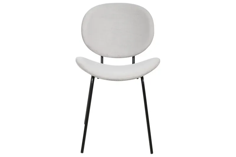 Set med 2 matstolar Luana - Grå, svart/Sammet - Möbler - Stolar & fåtöljer - Matstol & köksstol