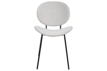 Set med 2 matstolar Luana - Grå, svart/Sammet - Möbler - Stolar & fåtöljer - Matstol & köksstol