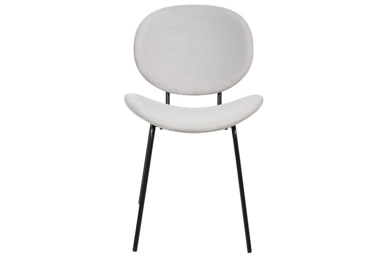 Set med 2 matstolar Luana - Grå, svart/Sammet - Möbler - Stolar & fåtöljer - Matstol & köksstol