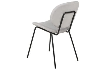 Set med 2 matstolar Luana - Grå, svart/Sammet - Möbler - Stolar & fåtöljer - Matstol & köksstol