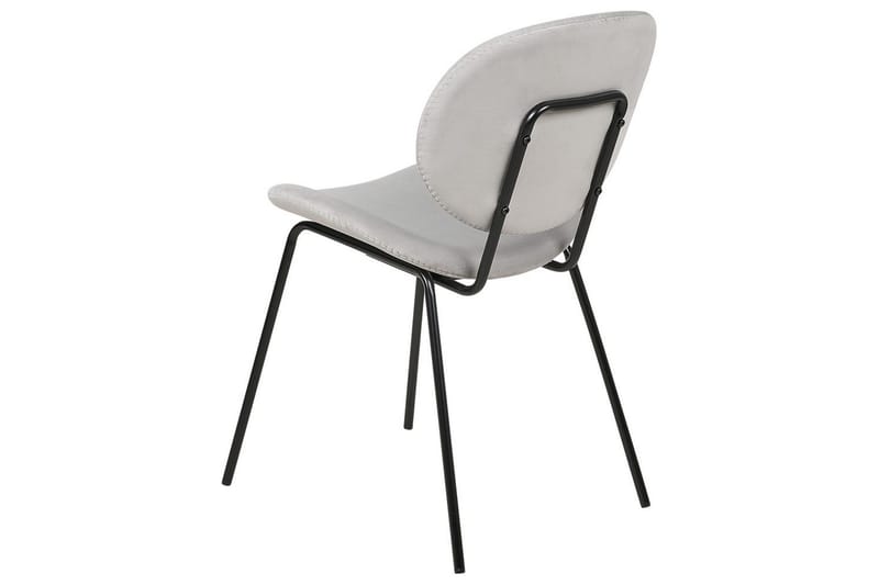 Set med 2 matstolar Luana - Grå, svart/Sammet - Möbler - Stolar & fåtöljer - Matstol & köksstol