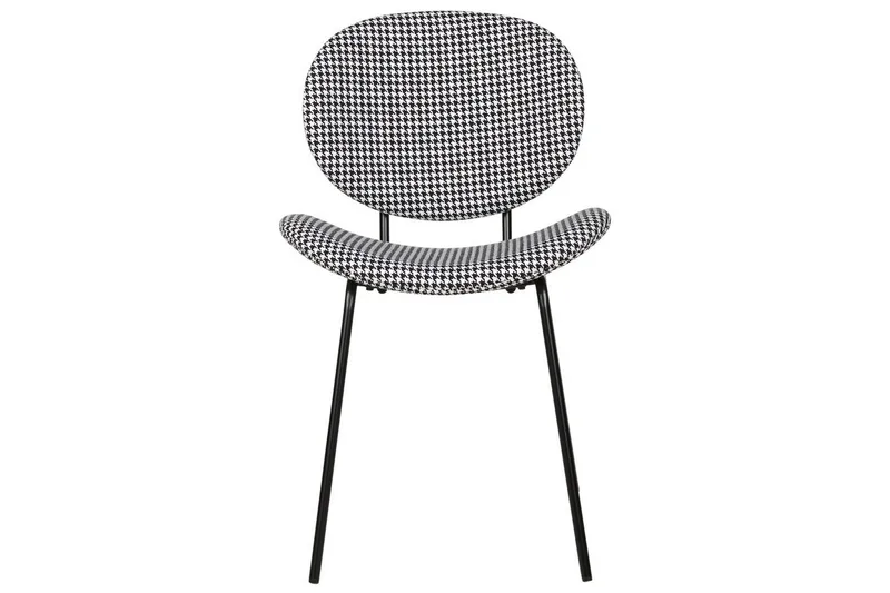 Set med 2 matstolar Luana - Svart, Vit/Polyester - Möbler - Stolar & fåtöljer - Matstol & köksstol