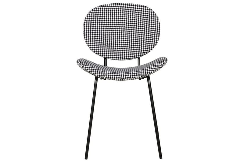 Set med 2 matstolar Luana - Svart, Vit/Polyester - M öbler - Stolar & fåtöljer - Matstol & köksstol