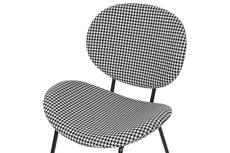 Set med 2 matstolar Luana - Svart, Vit/Polyester - Möbler - Stolar & fåtöljer - Matstol & köksstol