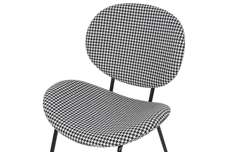 Set med 2 matstolar Luana - Svart, Vit/Polyester - Möbler - Stolar & f åtöljer - Matstol & köksstol
