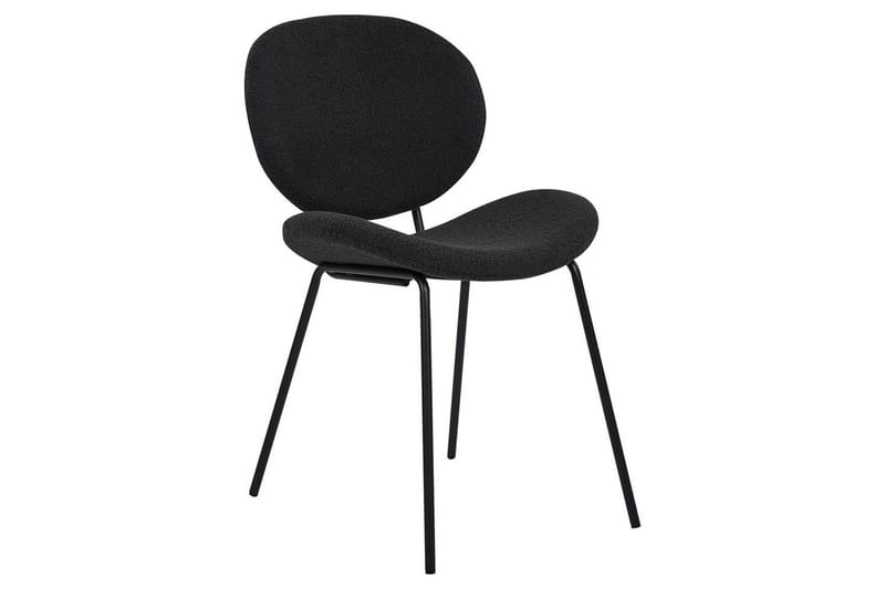 Set med 2 matstolar Luana - Svart/Bouclé - Möbler - Stolar & fåtöljer - Matstol & köksstol
