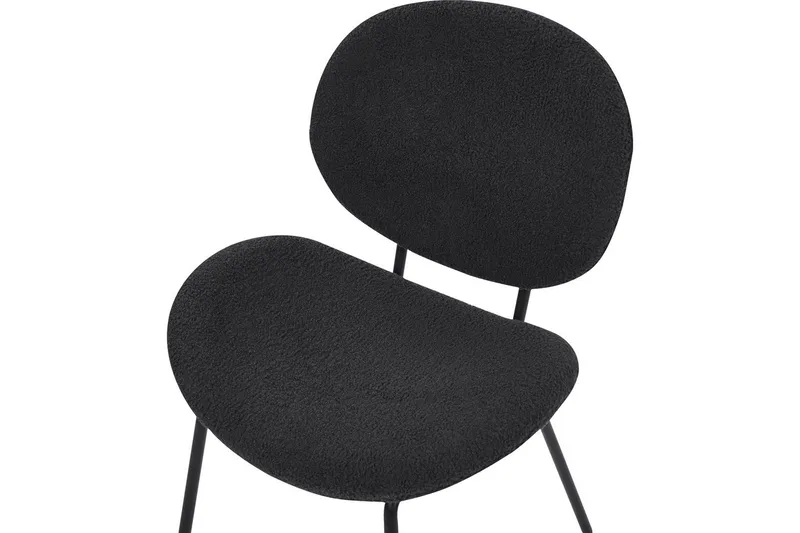 Set med 2 matstolar Luana - Svart/Bouclé - Möbler - Stolar & fåtöljer - Matstol & köksstol