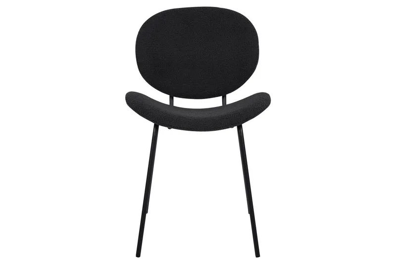 Set med 2 matstolar Luana - Svart/Bouclé - Möbler - Stolar & fåtöljer - Matstol & köksstol