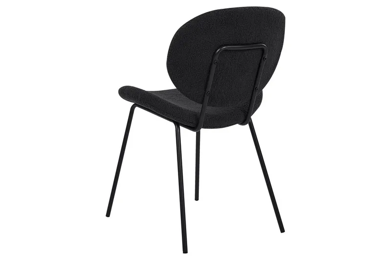 Set med 2 matstolar Luana - Svart/Bouclé - Möbler - Stolar & fåtöljer - Matstol & köksstol