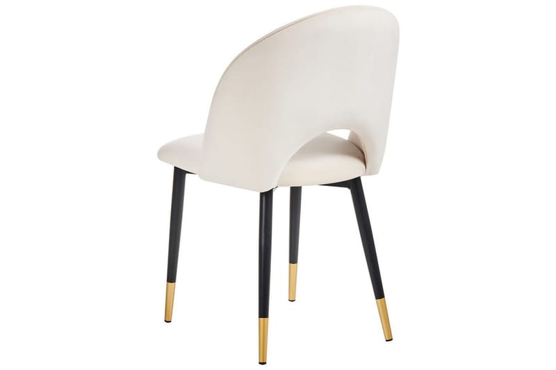 Set med 2 matstolar Magalia - Beige, svart, guld - Möbler - Stolar & fåtöljer - Matstol & köksstol