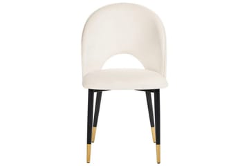 Set med 2 matstolar Magalia - Beige, svart, guld - Möbler - Stolar & fåtöljer - Matstol & köksstol