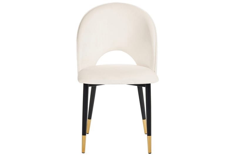Set med 2 matstolar Magalia - Beige, svart, guld - Möbler - Stolar & fåtöljer - Matstol & köksstol