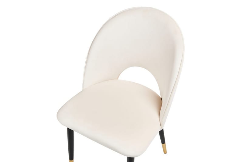 Set med 2 matstolar Magalia - Beige, svart, guld - Möbler - Stolar & fåtöljer - Matstol & köksstol