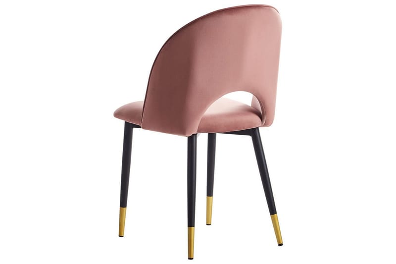 Set med 2 matstolar Magalia - Rosa, svart, guld - Möbler - Stolar & fåtöljer - Matstol & köksstol