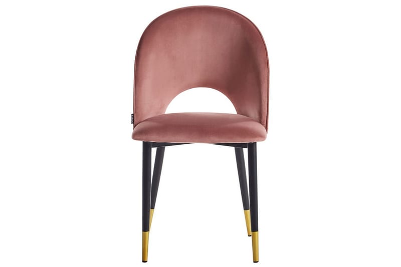 Set med 2 matstolar Magalia - Rosa, svart, guld - Möbler - Stolar & fåtöljer - Matstol & köksstol