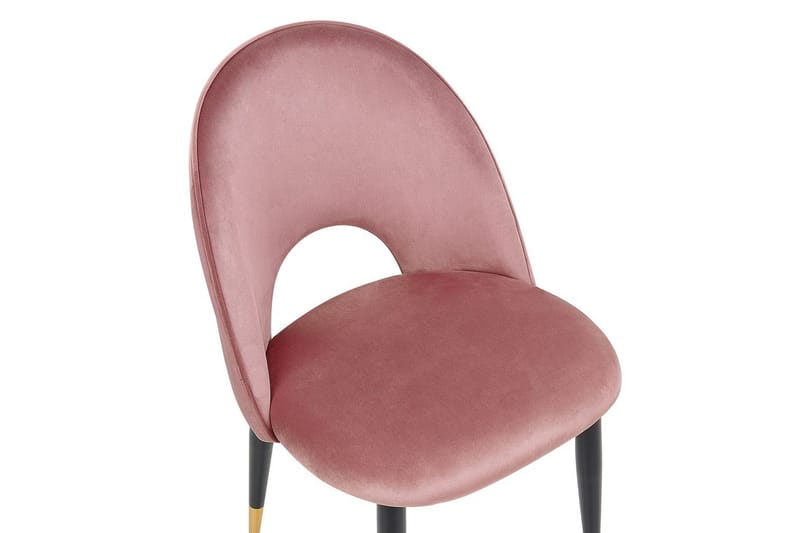 Set med 2 matstolar Magalia - Rosa, svart, guld - Möbler - Stolar & fåtöljer - Matstol & köksstol