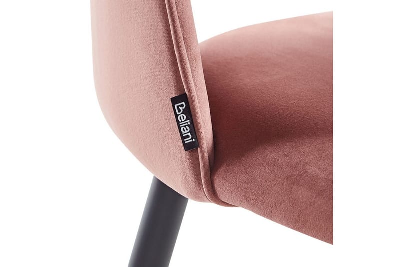 Set med 2 matstolar Magalia - Rosa, svart, guld - Möbler - Stolar & fåtöljer - Matstol & köksstol