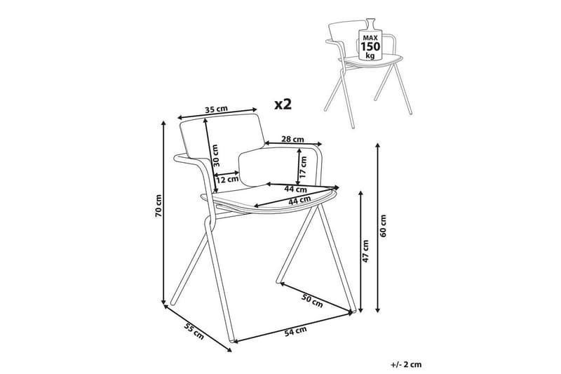 Set med 2 matstolar Manson - Möbler - Stolar & fåtöljer - Matstol & köksstol