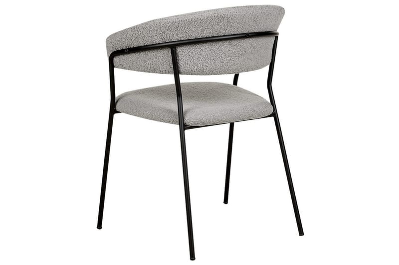 Set med 2 matstolar Mariposa - Grå, svart/Bouclé - Möbler - Stolar & fåtöljer - Matstol & köksstol