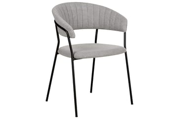 Set med 2 matstolar Mariposa - Grå, svart/Bouclé - Möbler - Stolar & fåtöljer - Matstol & köksstol
