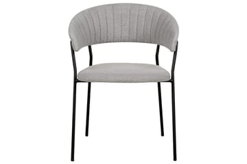 Set med 2 matstolar Mariposa - Grå, svart/Bouclé - Möbler - Stolar & fåtöljer - Matstol & köksstol