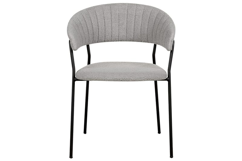 Set med 2 matstolar Mariposa - Grå, svart/Bouclé - Möbler - Stolar & fåtöljer - Matstol & köksstol