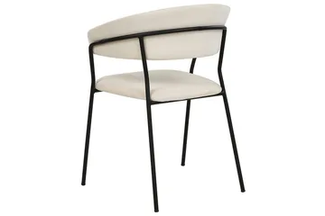 Set med 2 matstolar Mariposa - Krämvit, Svart/Sammet - Möbler - Stolar & fåtöljer - Matstol & köksstol