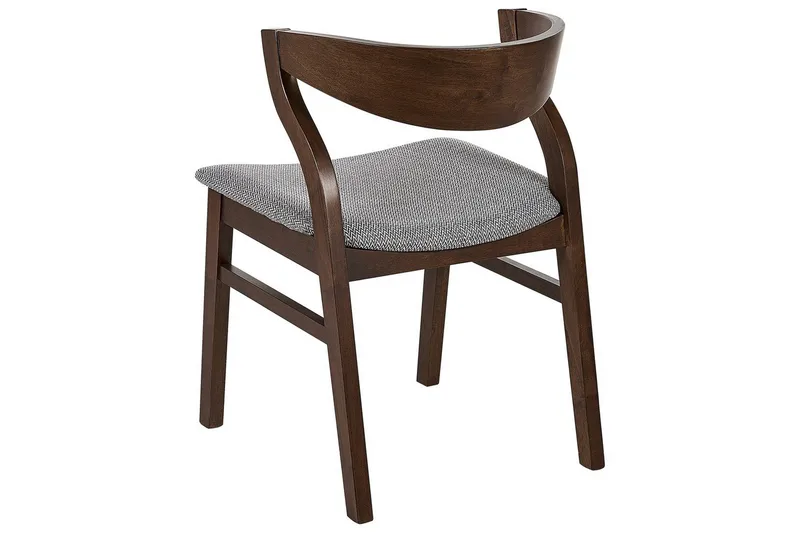 Set med 2 matstolar Maroa - Grå, mörkt trä - Möbler - Stolar & fåtöljer - Matstol & köksstol