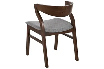 Set med 2 matstolar Maroa - Grå, mörkt trä - Möbler - Stolar & fåtöljer - Matstol & köksstol