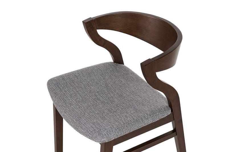 Set med 2 matstolar Maroa - Grå, mörkt trä - Möbler - Stolar & fåtöljer - Matstol & köksstol