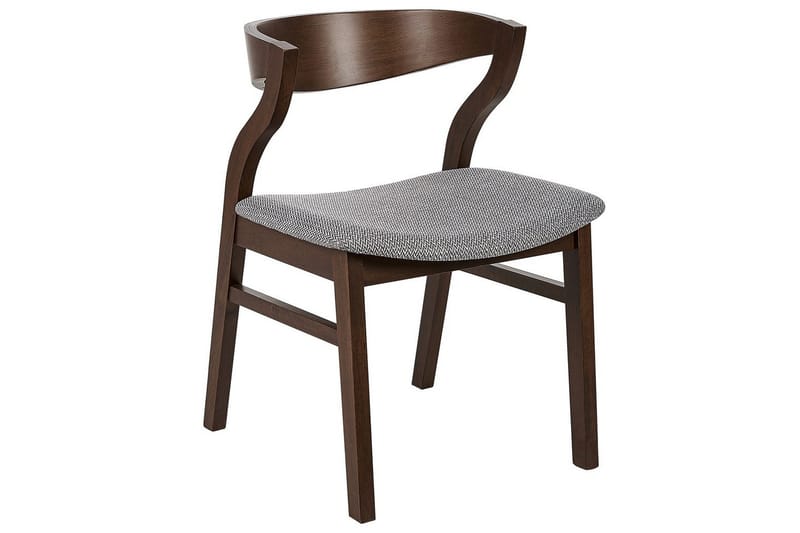 Set med 2 matstolar Maroa - Grå, mörkt trä - Möbler - Stolar & fåtöljer - Matstol & köksstol