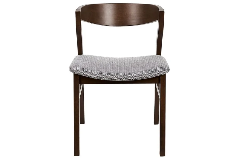 Set med 2 matstolar Maroa - Grå, mörkt trä - Möbler - Stolar & fåtöljer - Matstol & köksstol