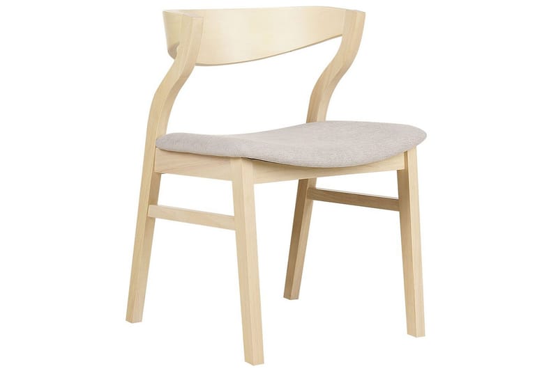 Set med 2 matstolar Maroa - Ljus trä, beige - Möbler - Stolar & fåtöljer - Matstol & köksstol
