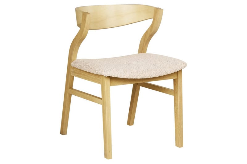 Set med 2 matstolar Maroa - Ljus trä, Ljusbeige - Möbler - Stolar & fåtöljer - Matstol & köksstol