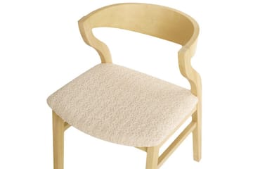 Set med 2 matstolar Maroa - Ljus trä, Ljusbeige - Möbler - Stolar & fåtöljer - Matstol & köksstol