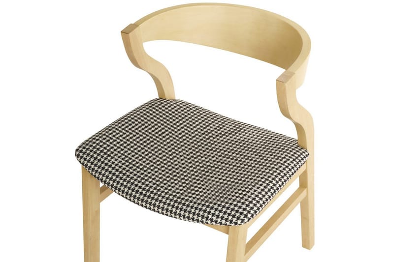Set med 2 matstolar Maroa - Ljus trä, svart, vit - Möbler - Stolar & fåtöljer - Matstol & köksstol