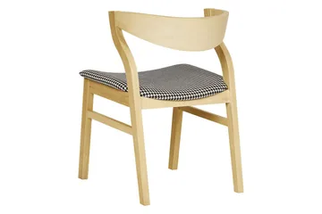 Set med 2 matstolar Maroa - Ljus trä, svart, vit - Möbler - Stolar & fåtöljer - Matstol & köksstol