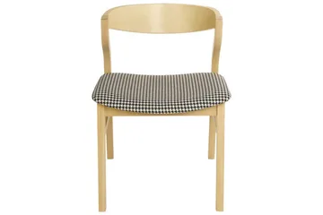 Set med 2 matstolar Maroa - Ljus trä, svart, vit - Möbler - Stolar & fåtöljer - Matstol & köksstol
