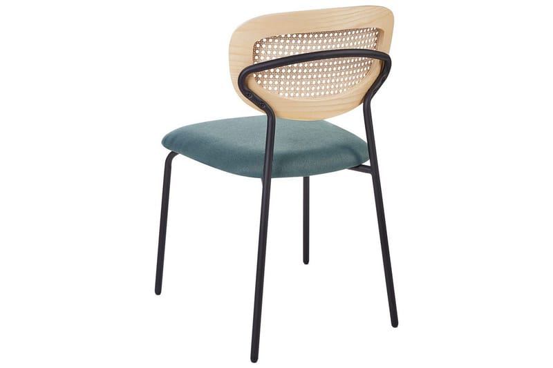 Set med 2 matstolar Mayetta - Natur, blå, svart - Möbler - Stolar & fåtöljer - Matstol & köksstol