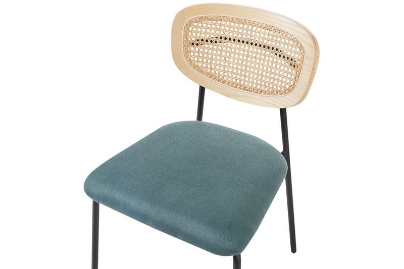 Set med 2 matstolar Mayetta - Natur, blå, svart - Möbler - Stolar & fåtöljer - Matstol & köksstol
