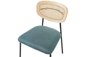 Set med 2 matstolar Mayetta - Natur, blå, svart - Möbler - Stolar & fåtöljer - Matstol & köksstol