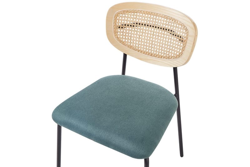 Set med 2 matstolar Mayetta - Natur, blå, svart - Möbler - Stolar & fåtöljer - Matstol & köksstol